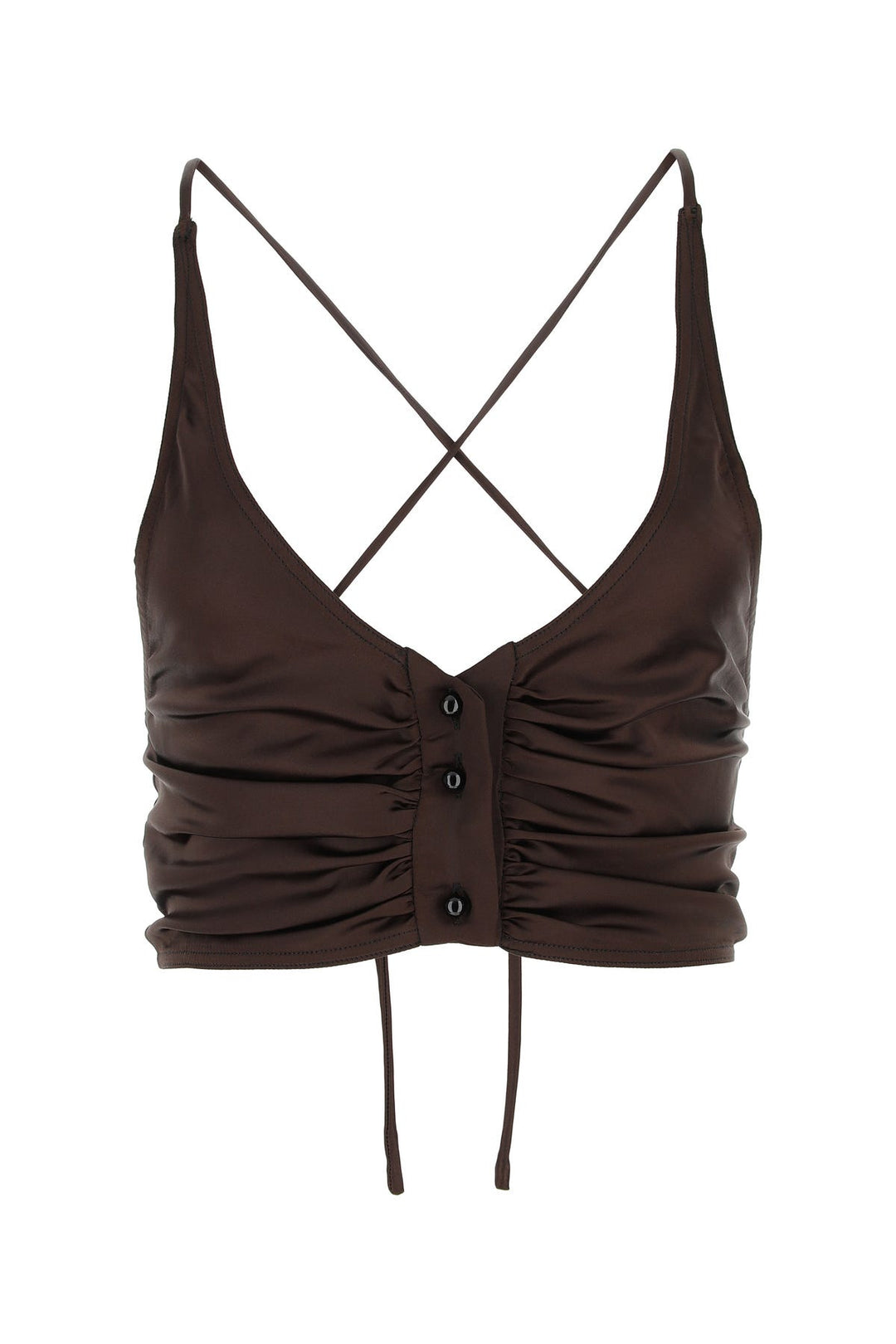 Chocolate satin top