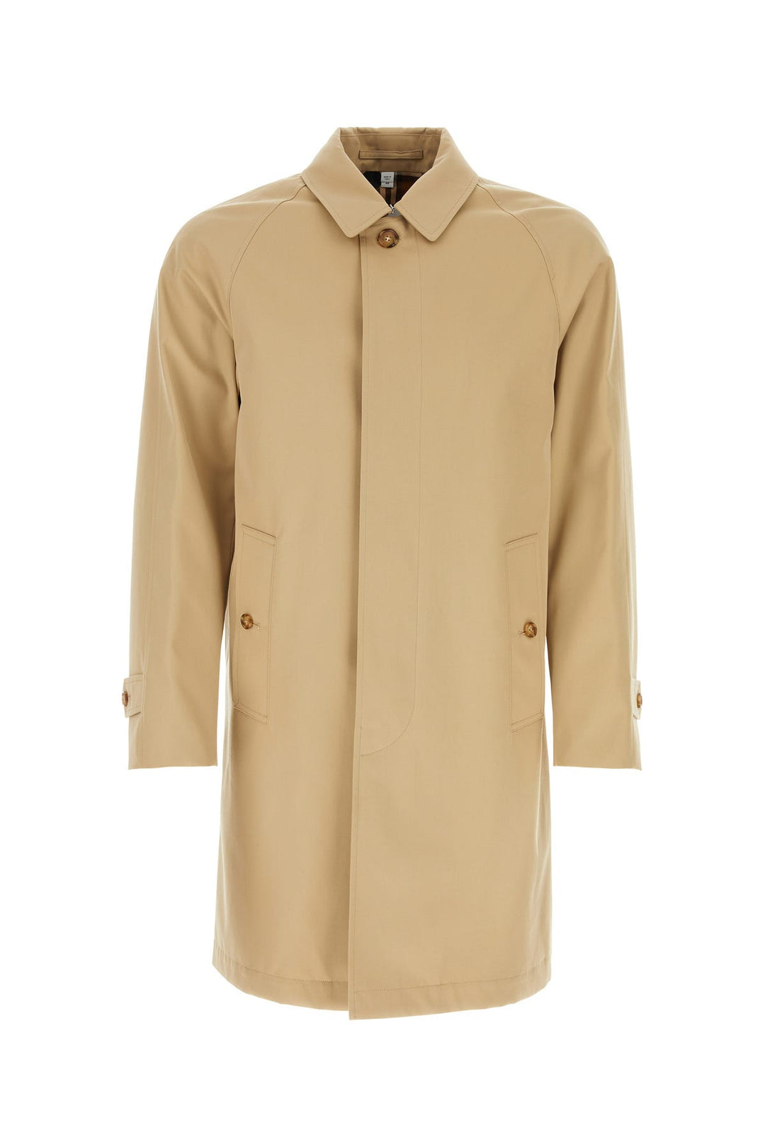 Beige gabardine overcoat