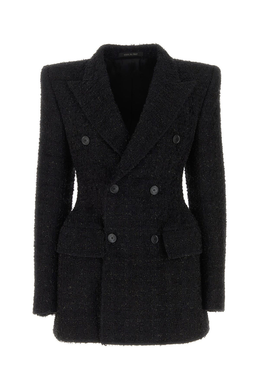 Black boucle Hourglass blazer