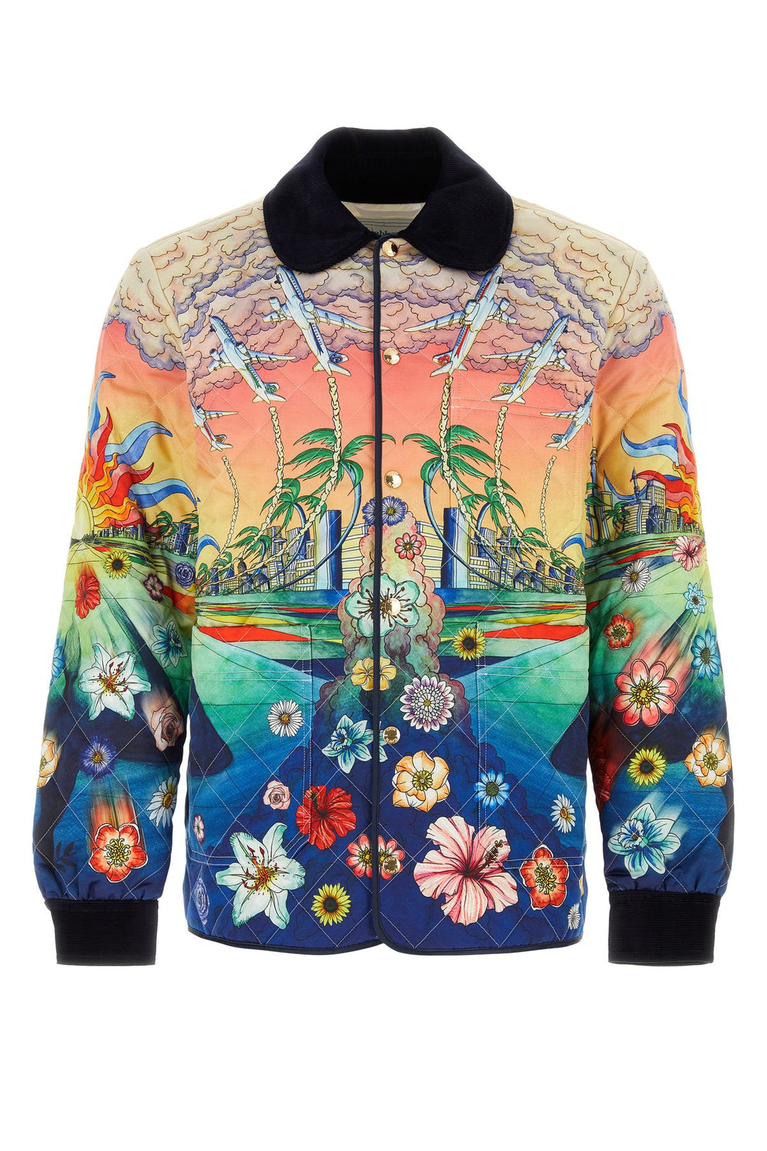 Printed polyester padded jacket