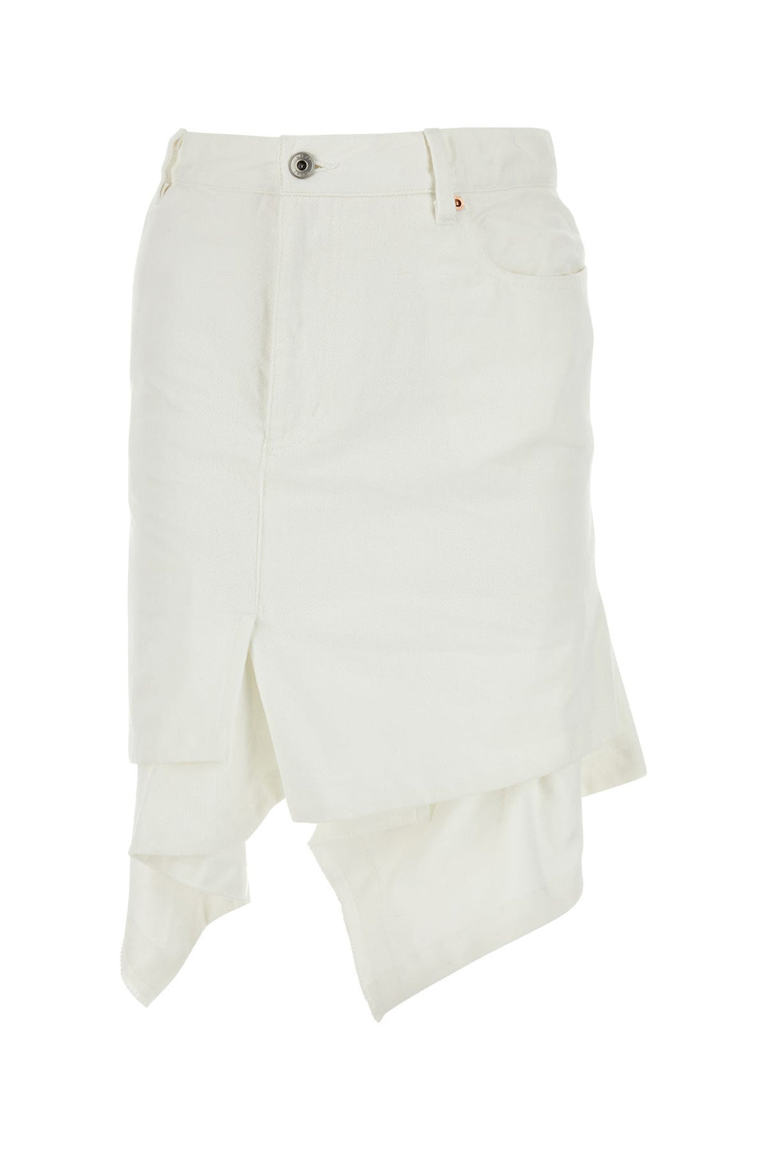 White denim skirt