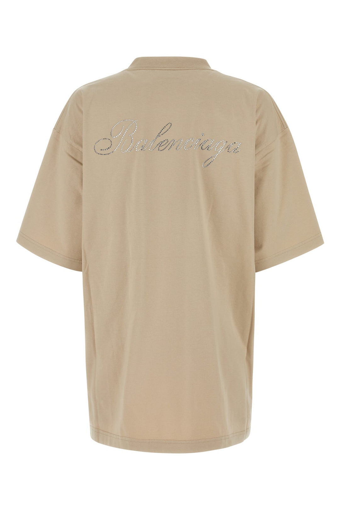 Beige cotton oversize t-shirt