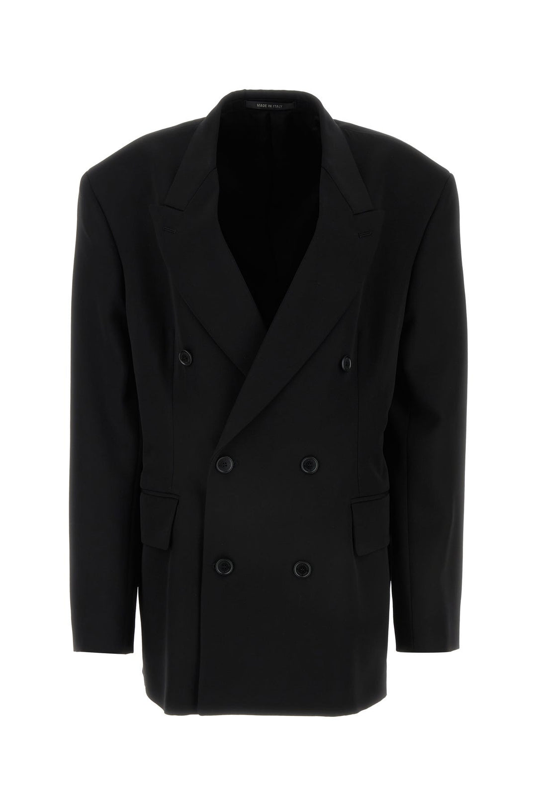 Black barathea oversize Cinched blazer