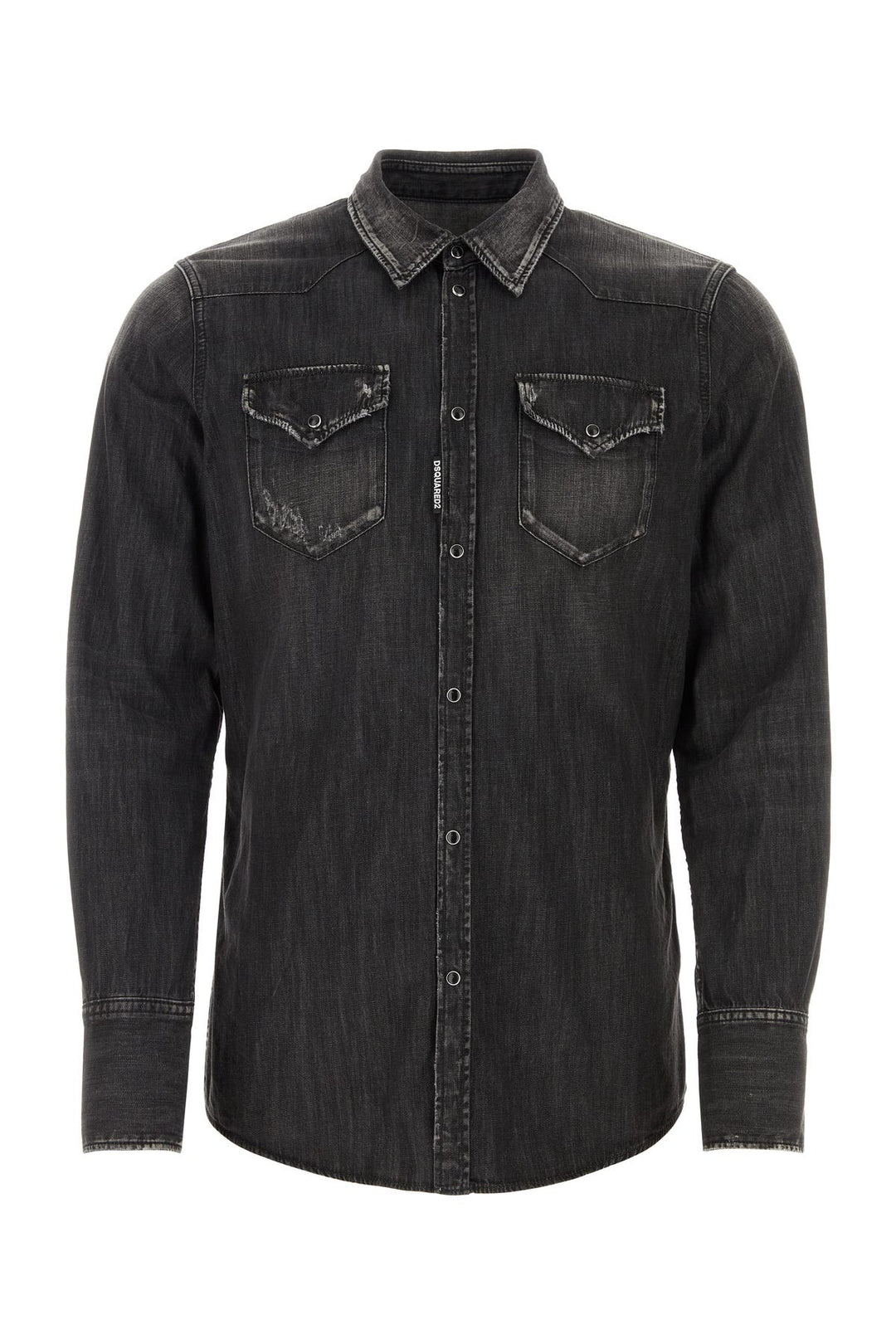 Black denim Western shirt