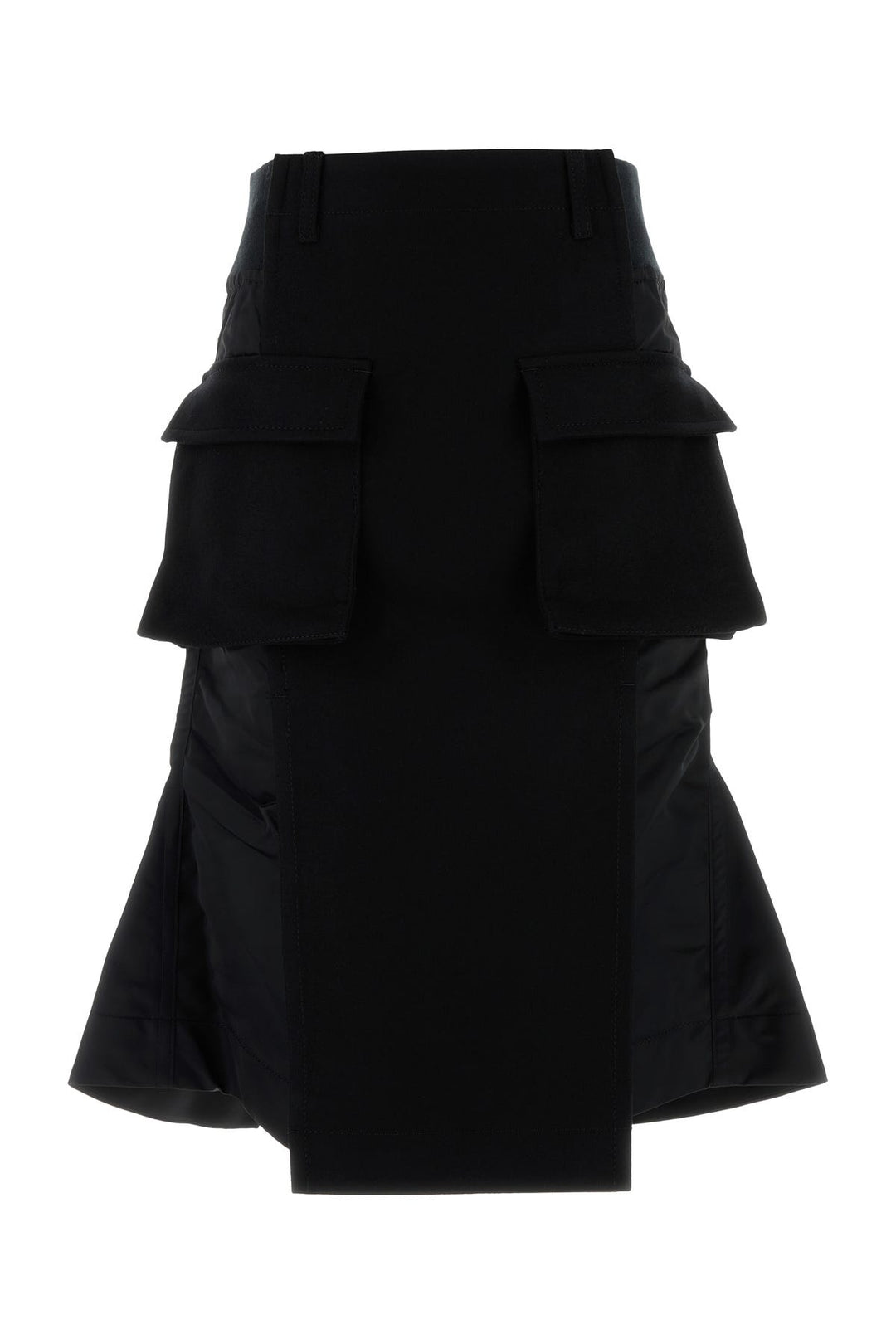 Black wool skirt