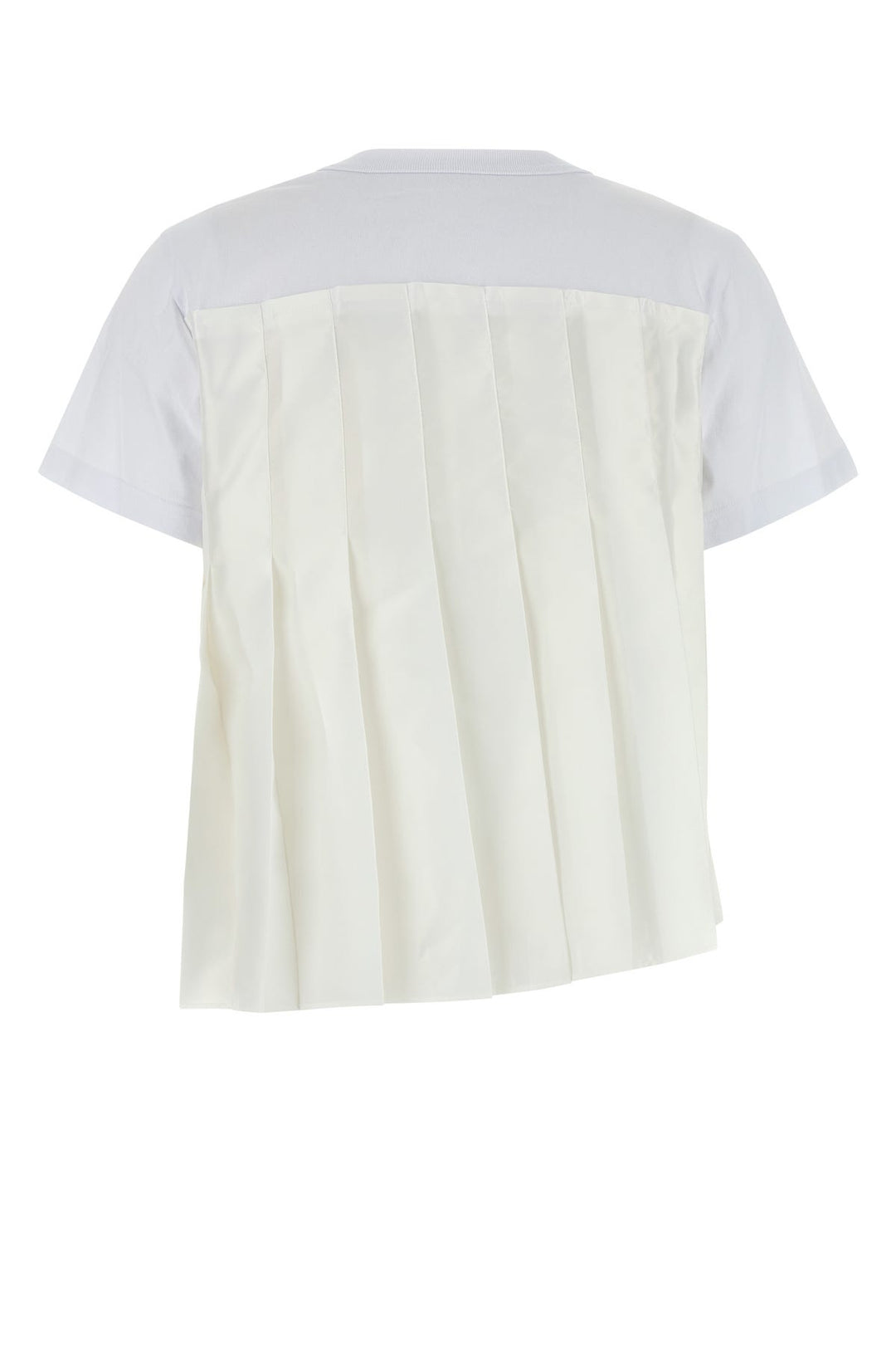 White cotton and polyester t-shirt