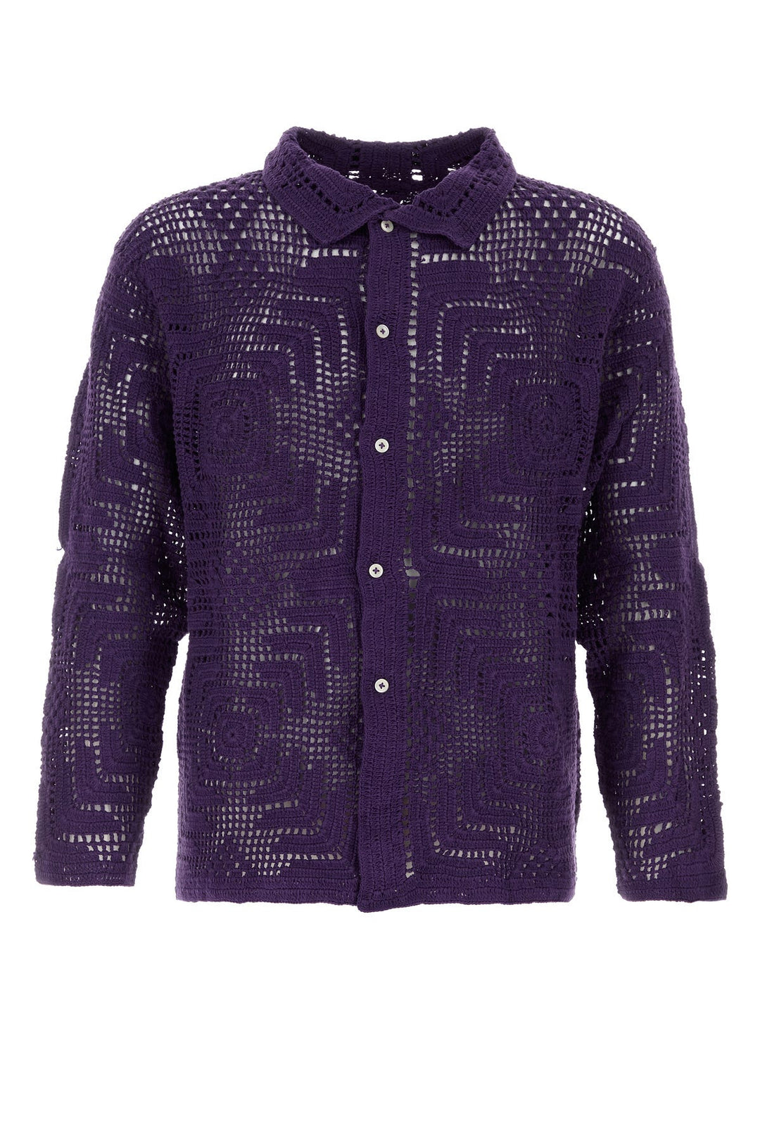 Purple crochet shirt