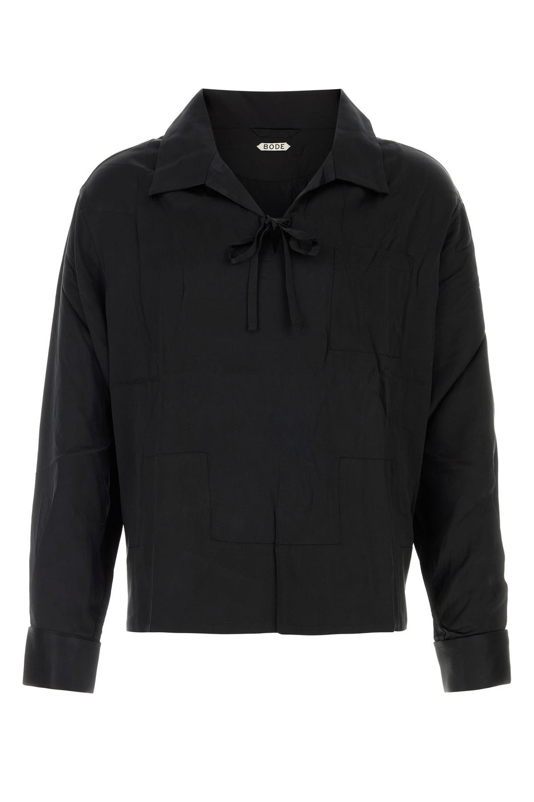 Black satin Maze blouse