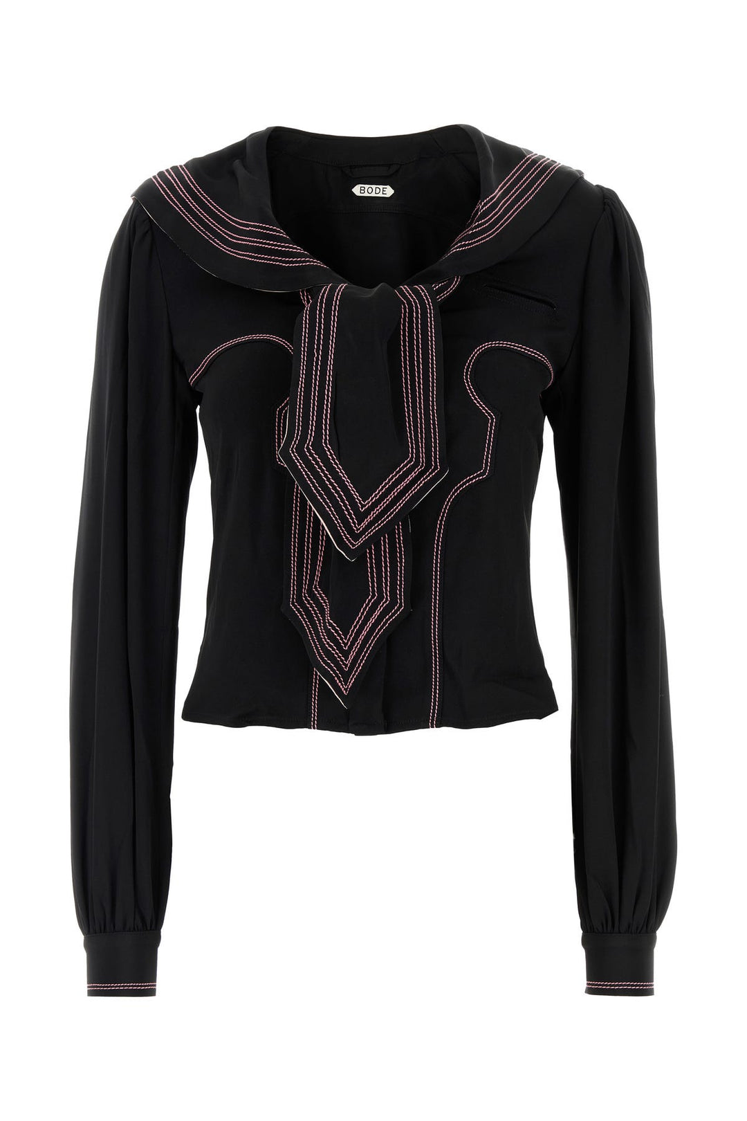 Black silk Seafarer shirt