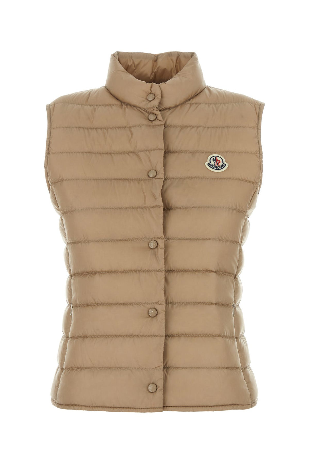 Beige nylon Liane sleeveless down jacket