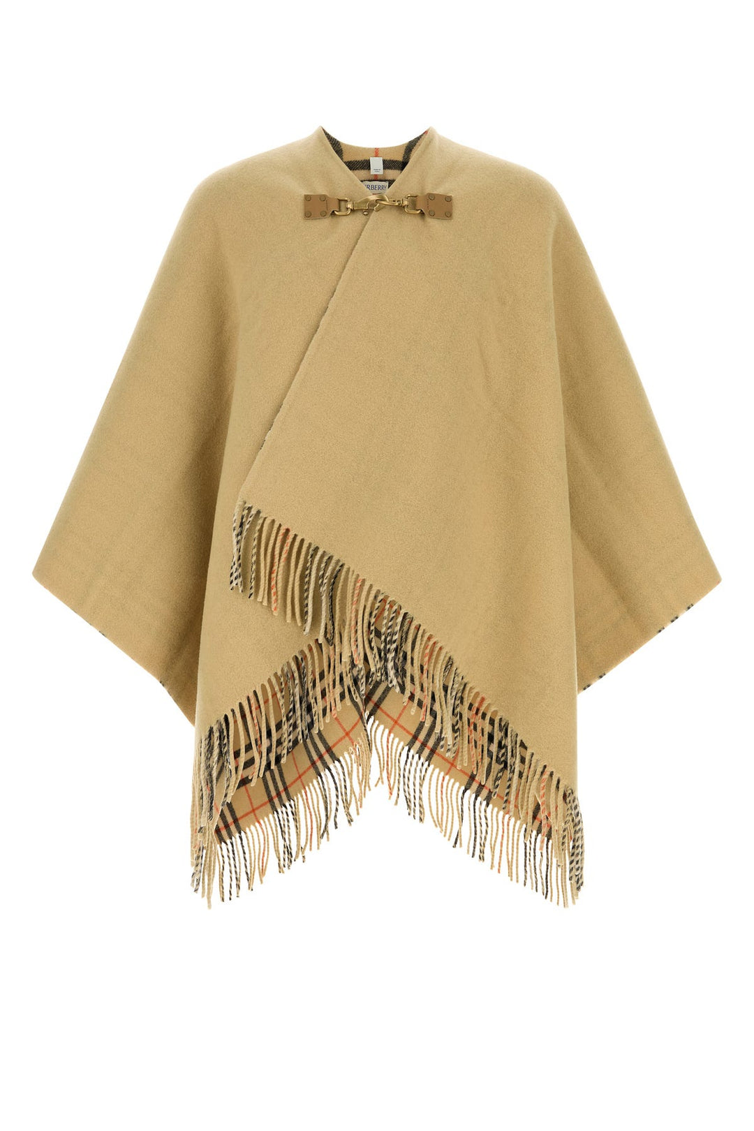 Beige wool cape