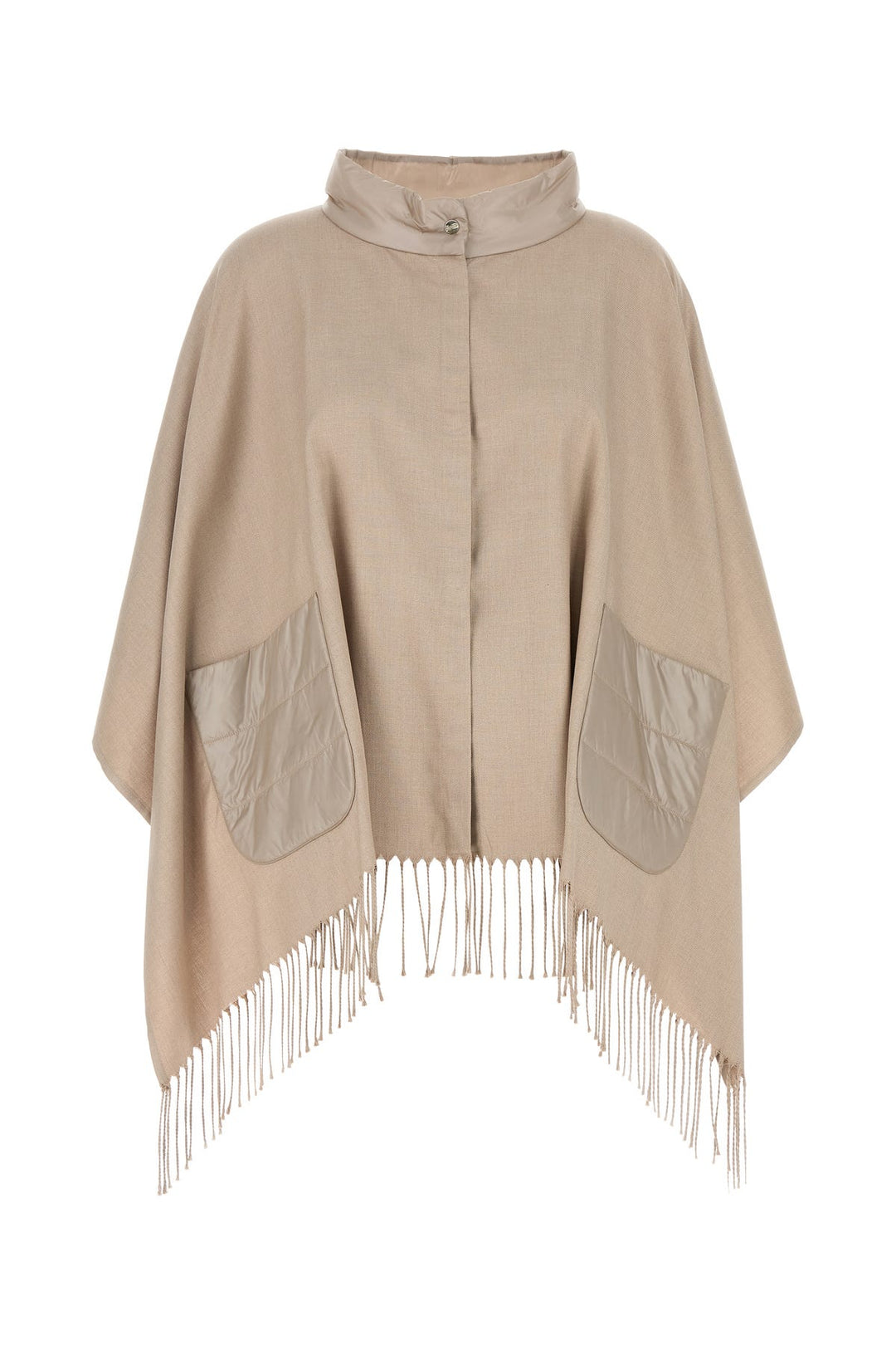 Beige silk cape