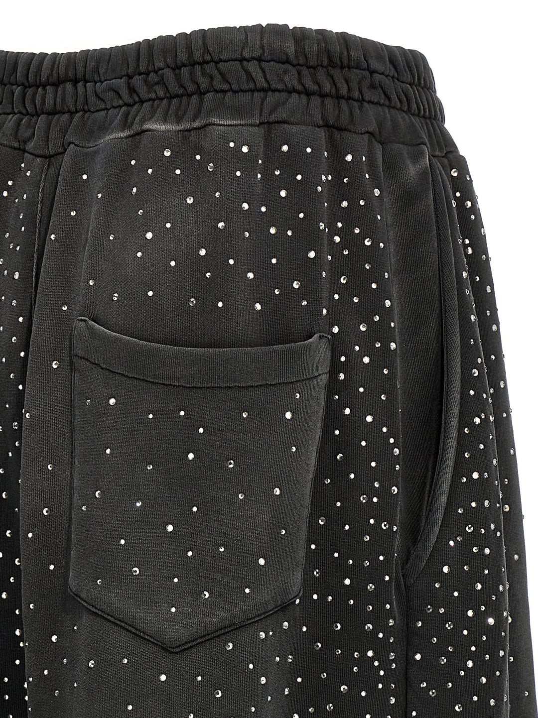 Rhinestone Joggers Pants Black