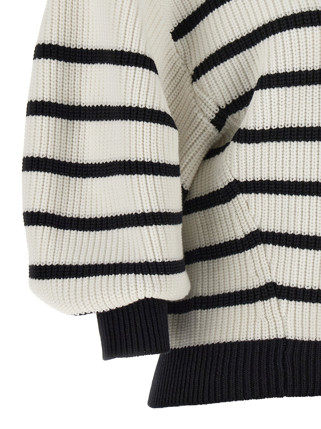 Striped Sweater Sweater, Cardigans White/Black