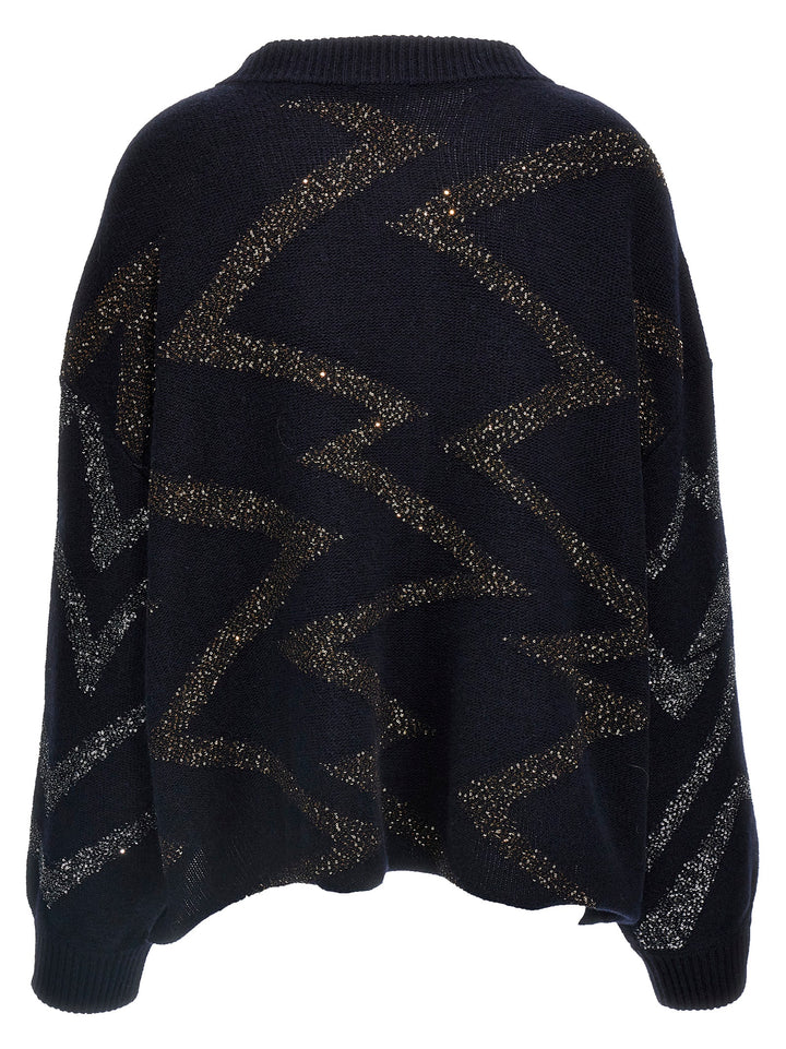 Sequin Cardigan Sweater, Cardigans Blue