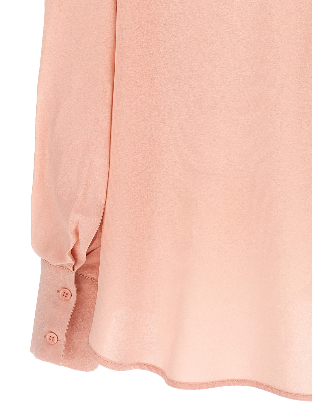 Ruffled Silk Shirt Shirt, Blouse Pink