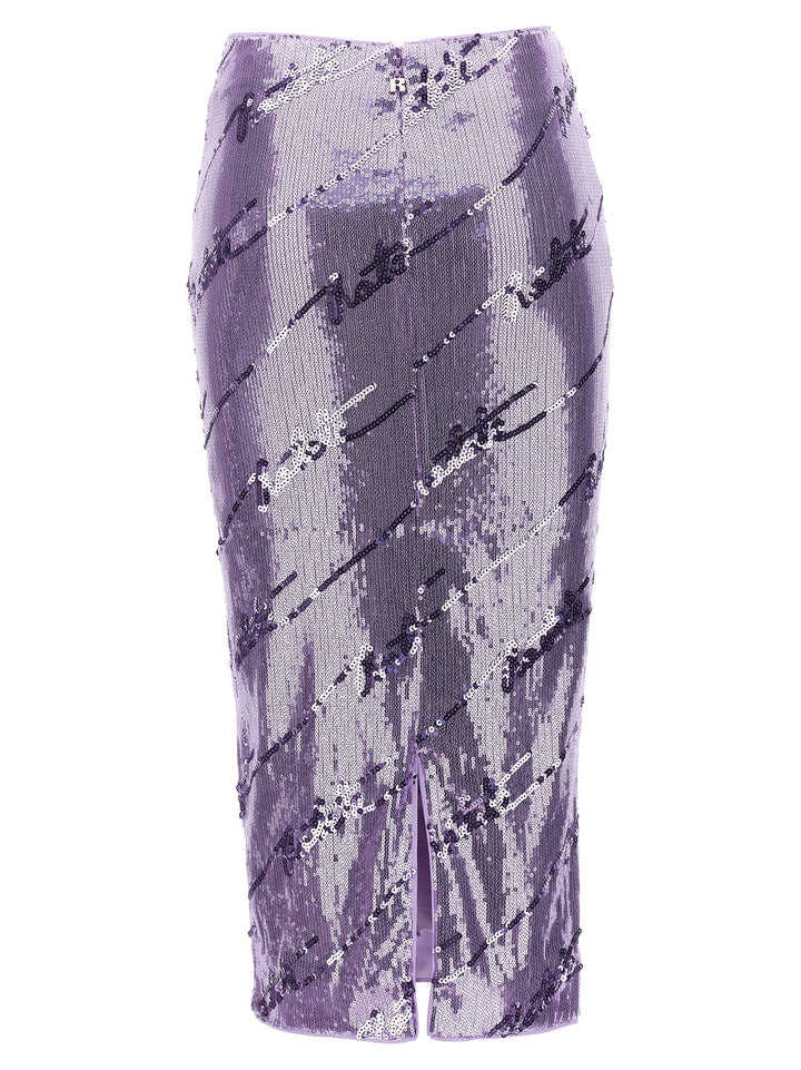 Sequin Midi Skirt Skirts Purple