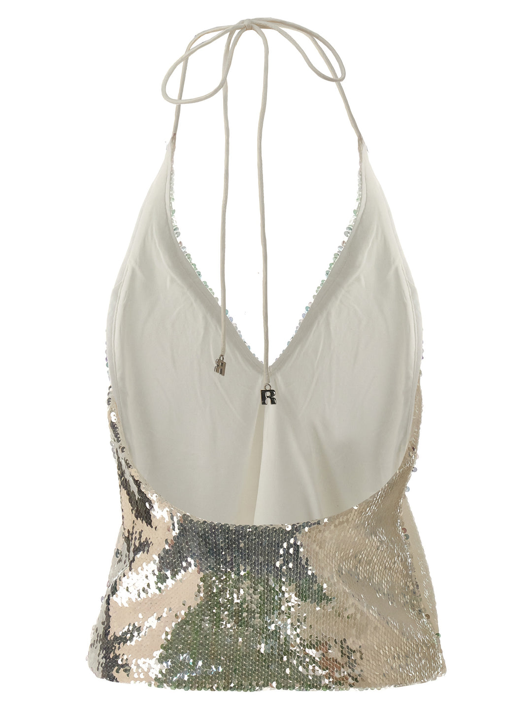 Sequin Top Tops Silver