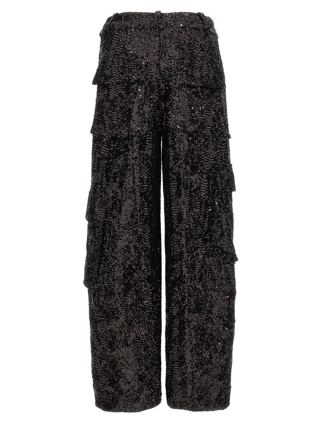 Sequin Cargo Pants Black