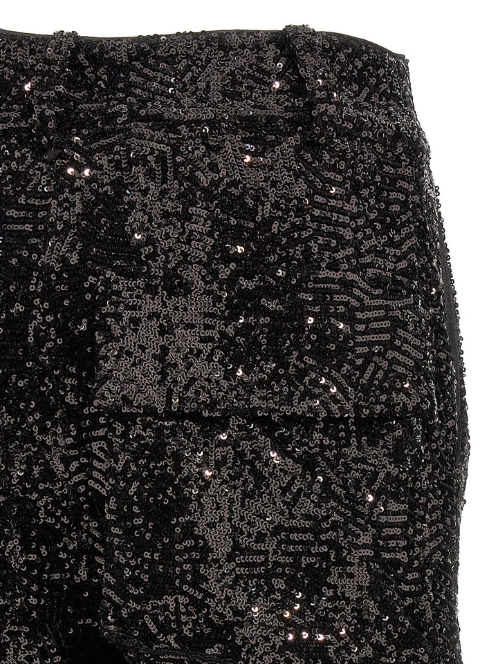 Sequin Cargo Pants Black