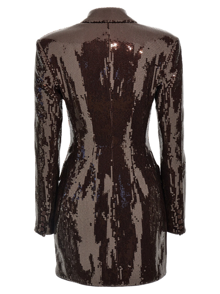 Sequin Blazer Dress Dresses Brown