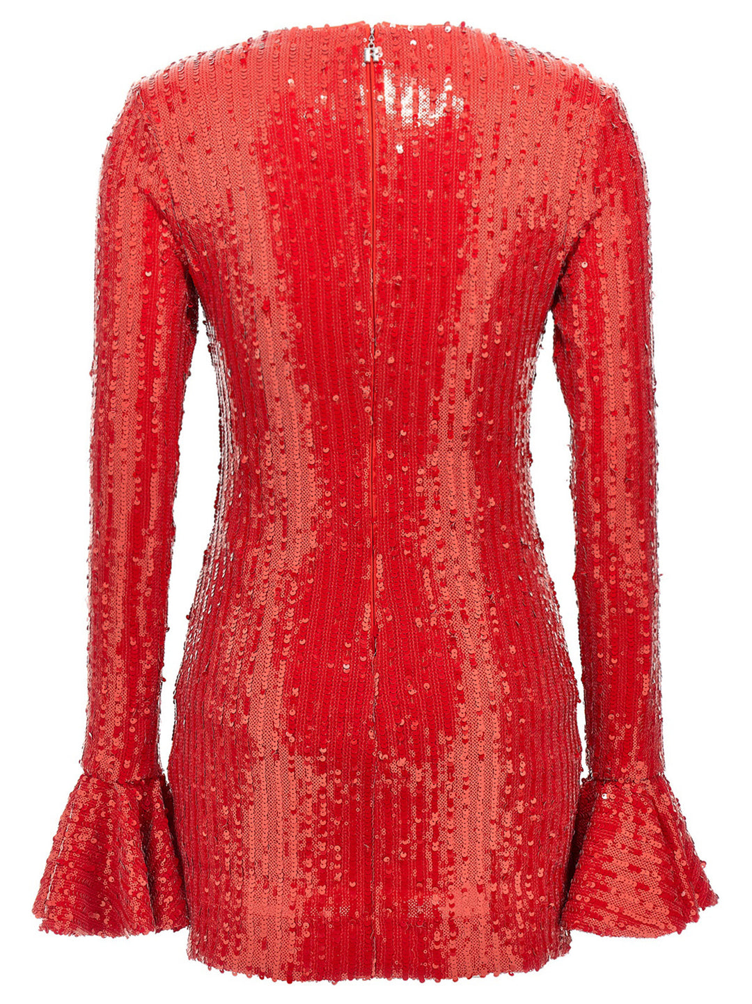 Sequins Ls Mini Dresses Red