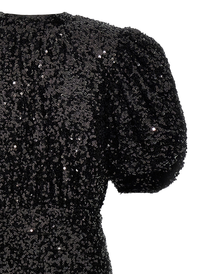 Sequin Midi Dress Dresses Black