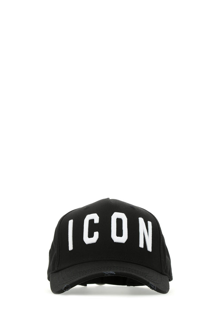 Black cotton baseball cap