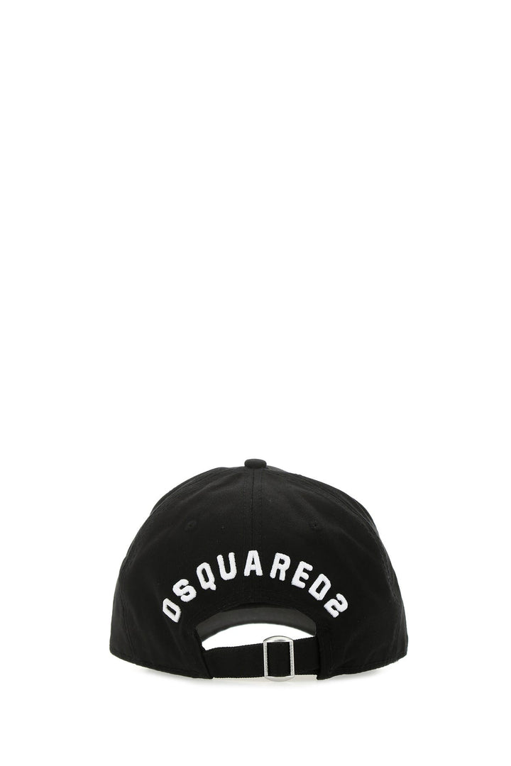 Black cotton baseball cap