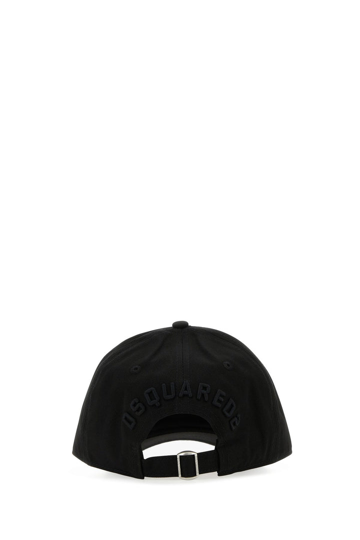 Black cotton baseball cap