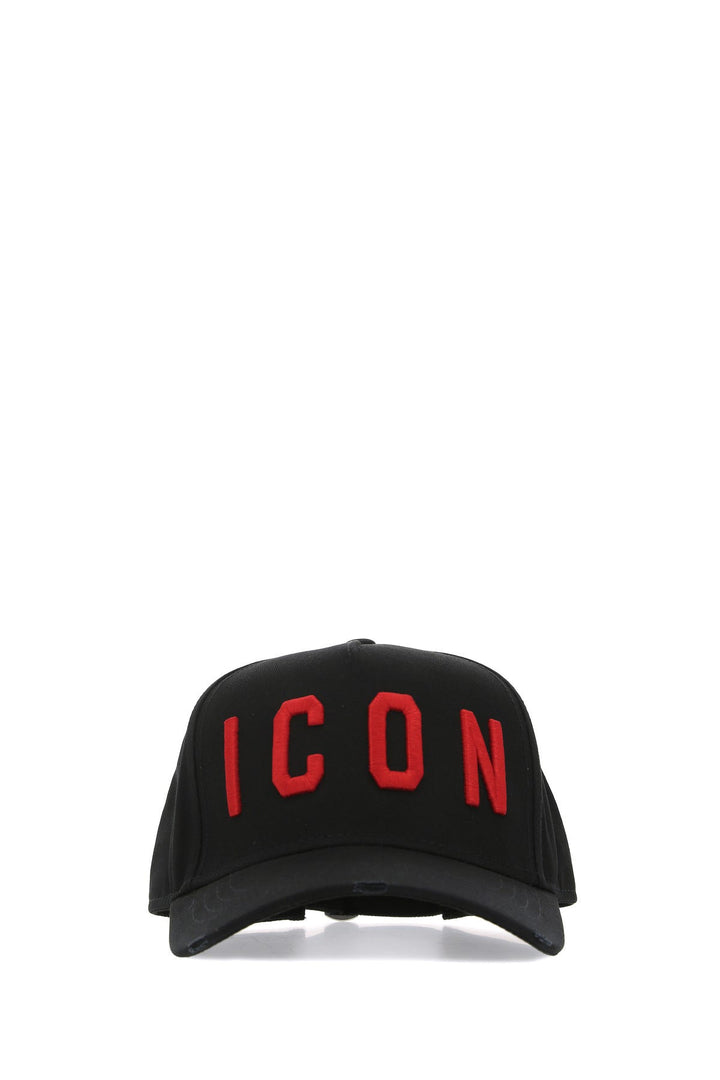 Black cotton baseball cap