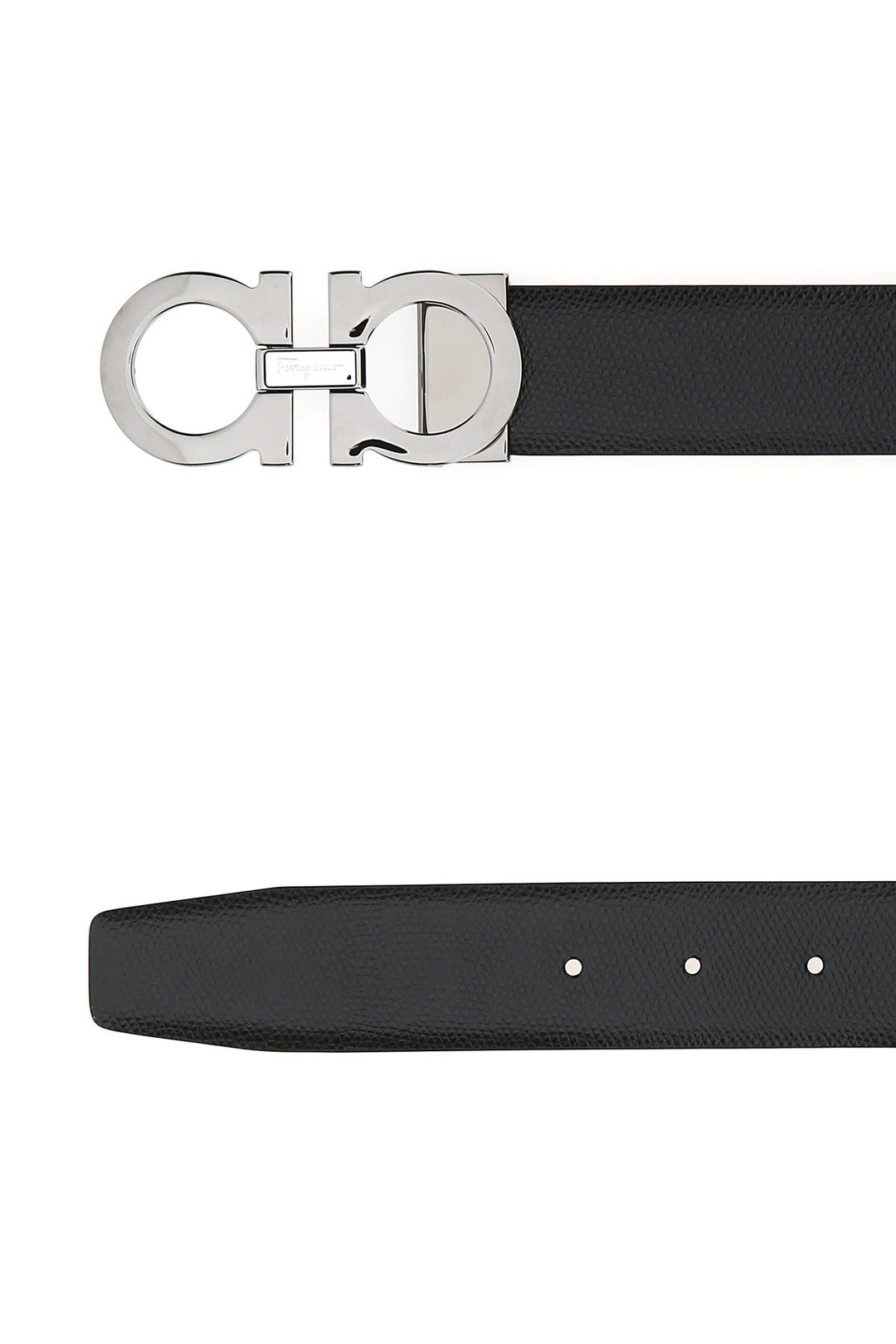 Black leather belt
