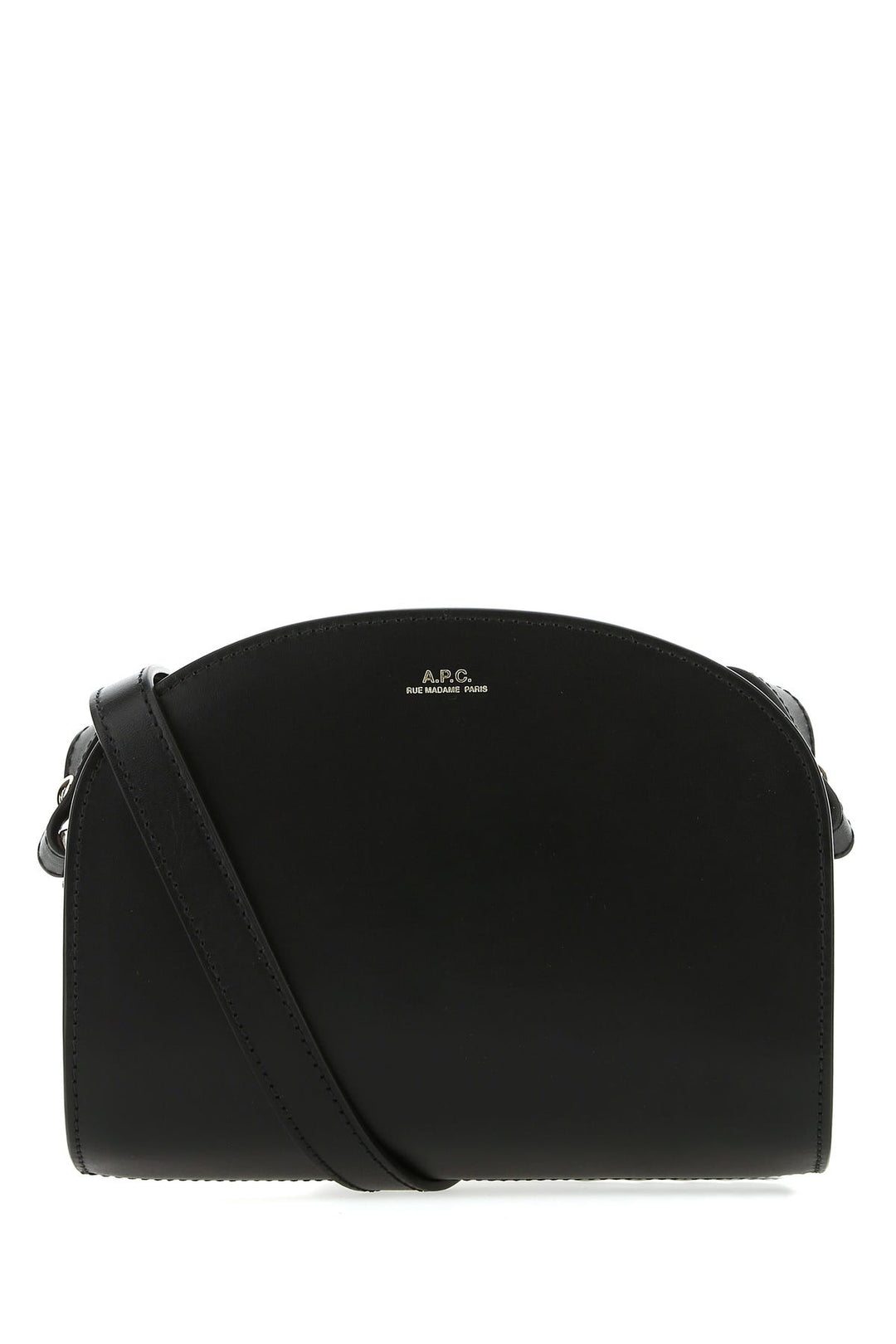Black leather mini Demi Lune shoulder bag