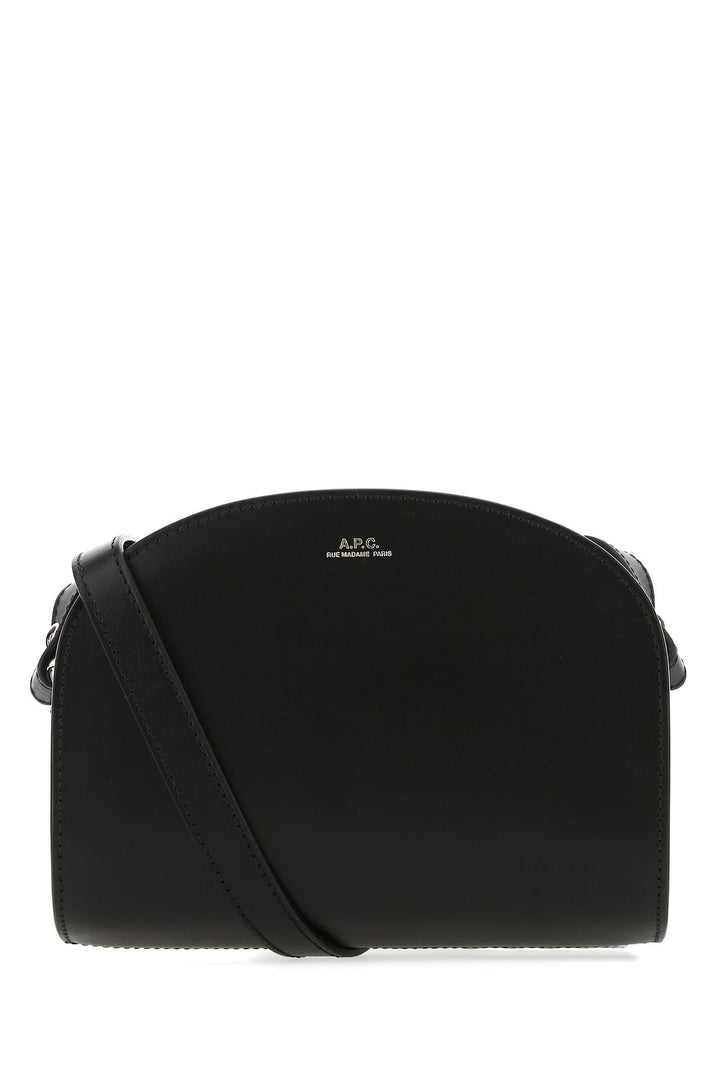 Black leather mini Demi Lune shoulder bag