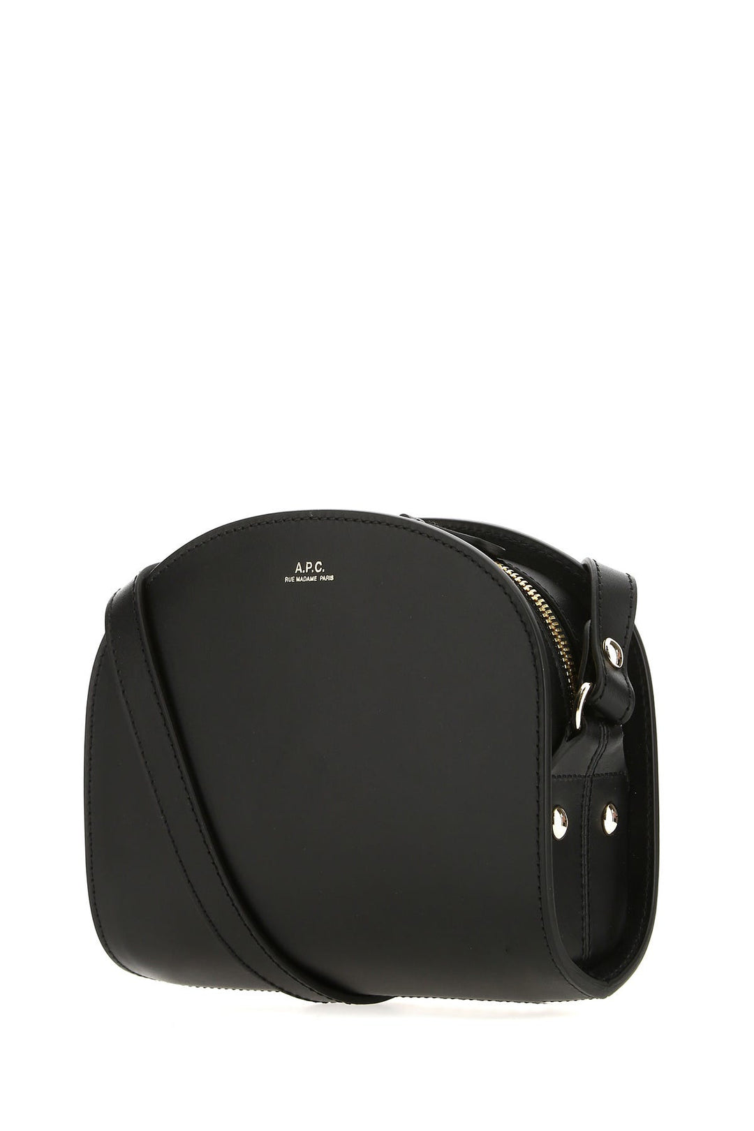 Black leather mini Demi Lune shoulder bag