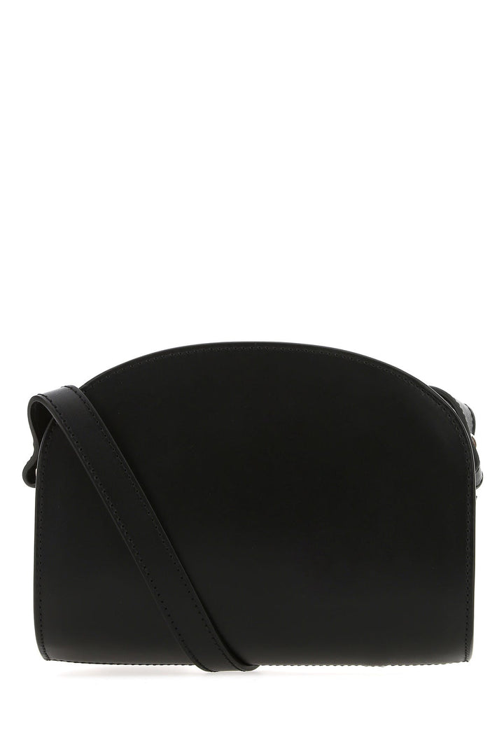 Black leather mini Demi Lune shoulder bag