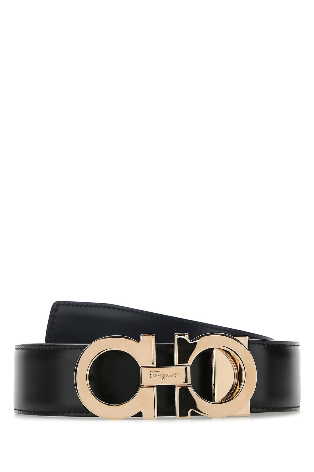 Black leather belt