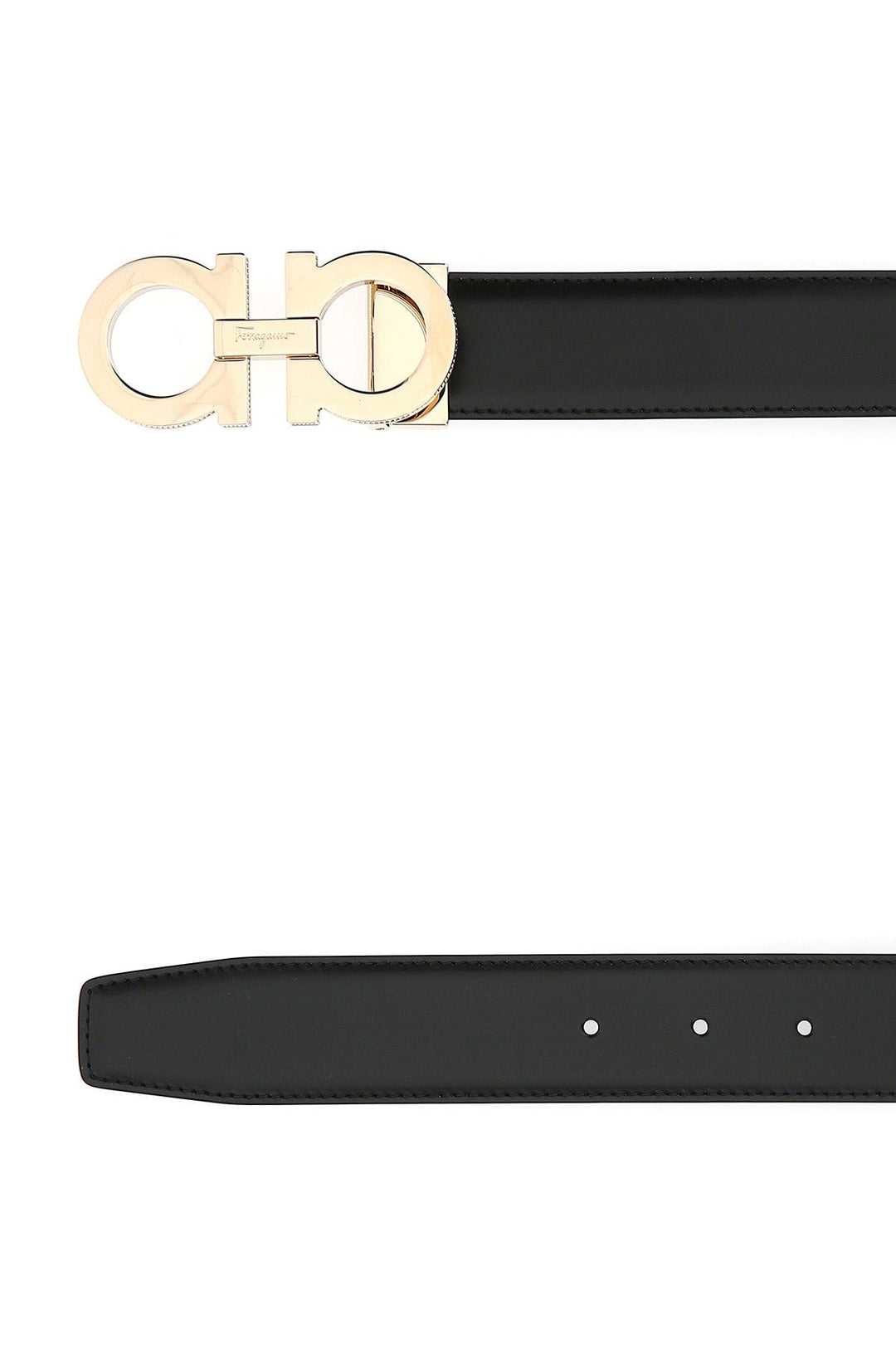 Black leather belt
