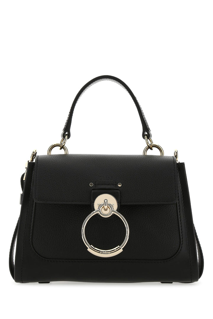 Black leather mini Tess handbag
