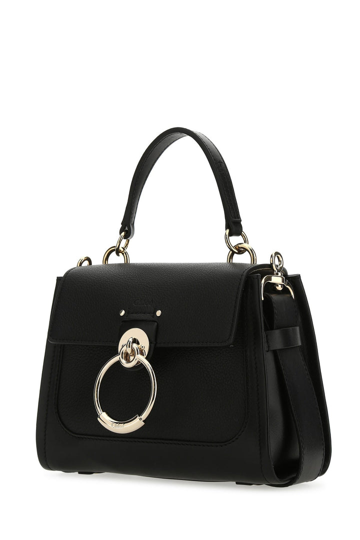 Black leather mini Tess handbag