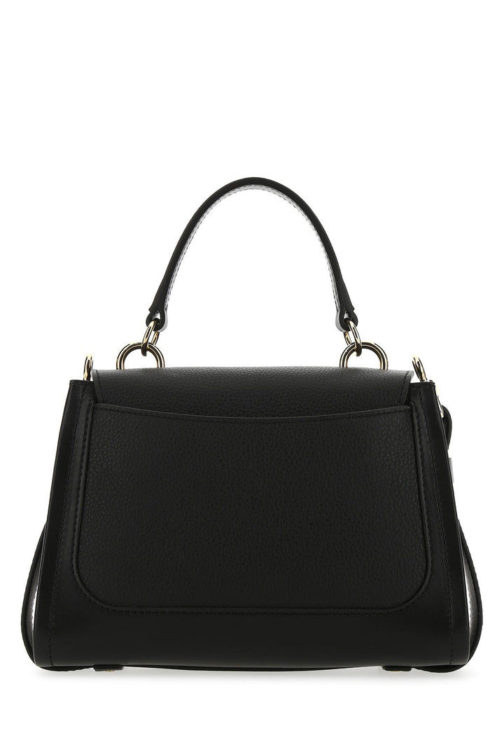 Black leather mini Tess handbag