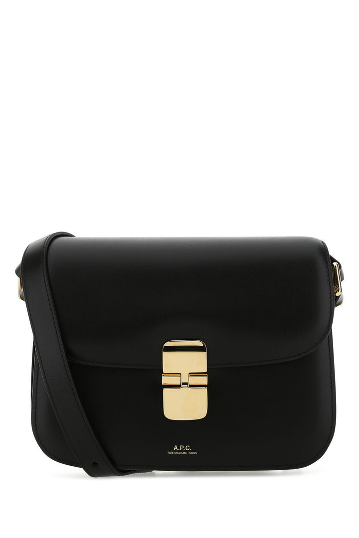 Black leather small Grace crossbody bag