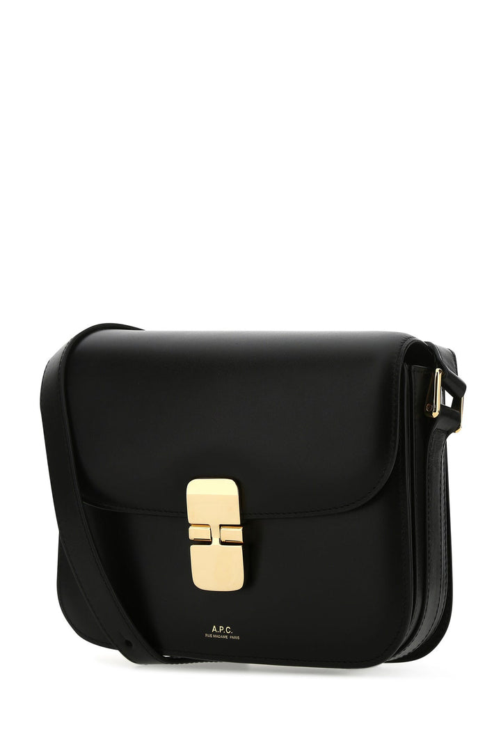 Black leather small Grace crossbody bag