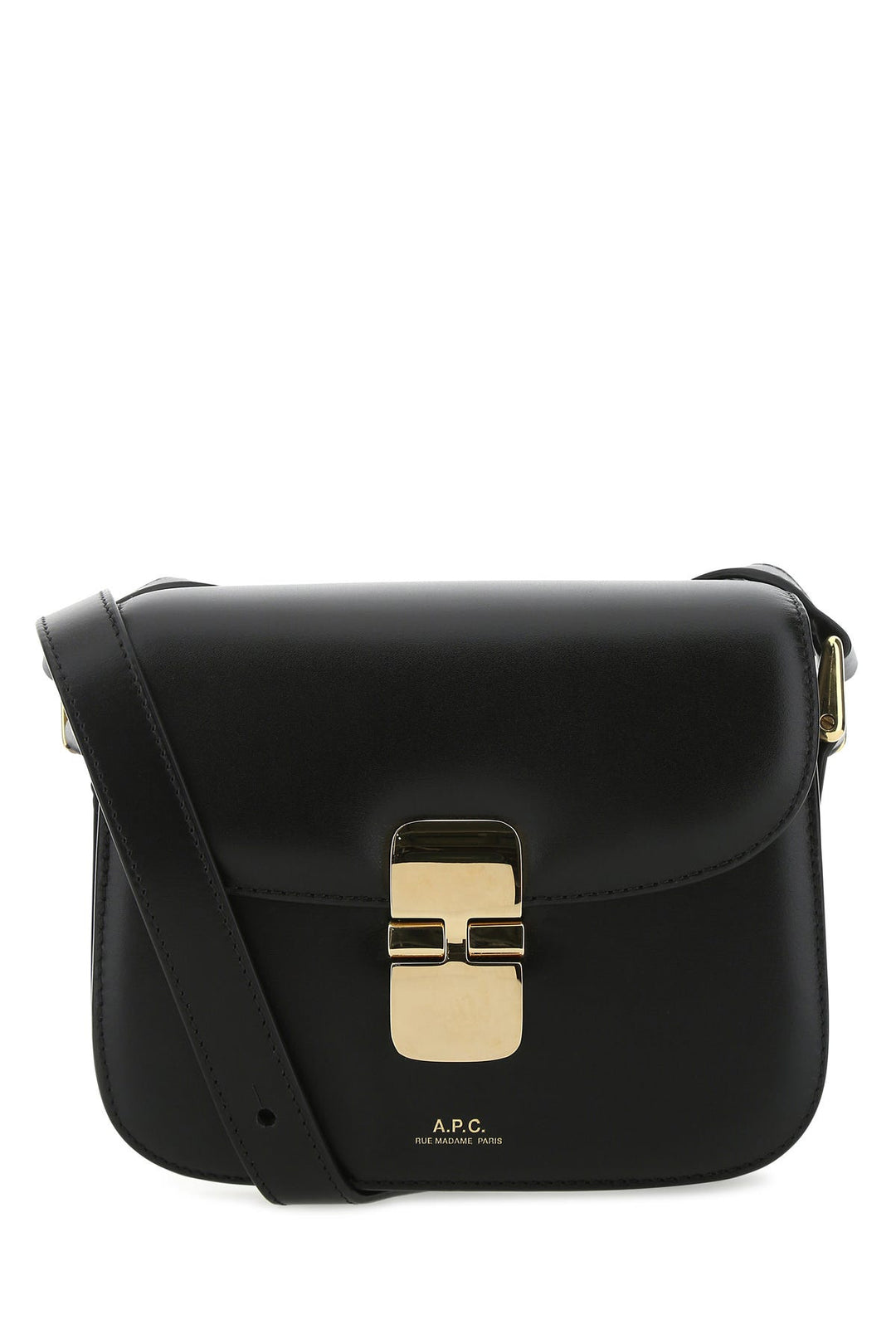 Black leather mini Grace crossbody bag