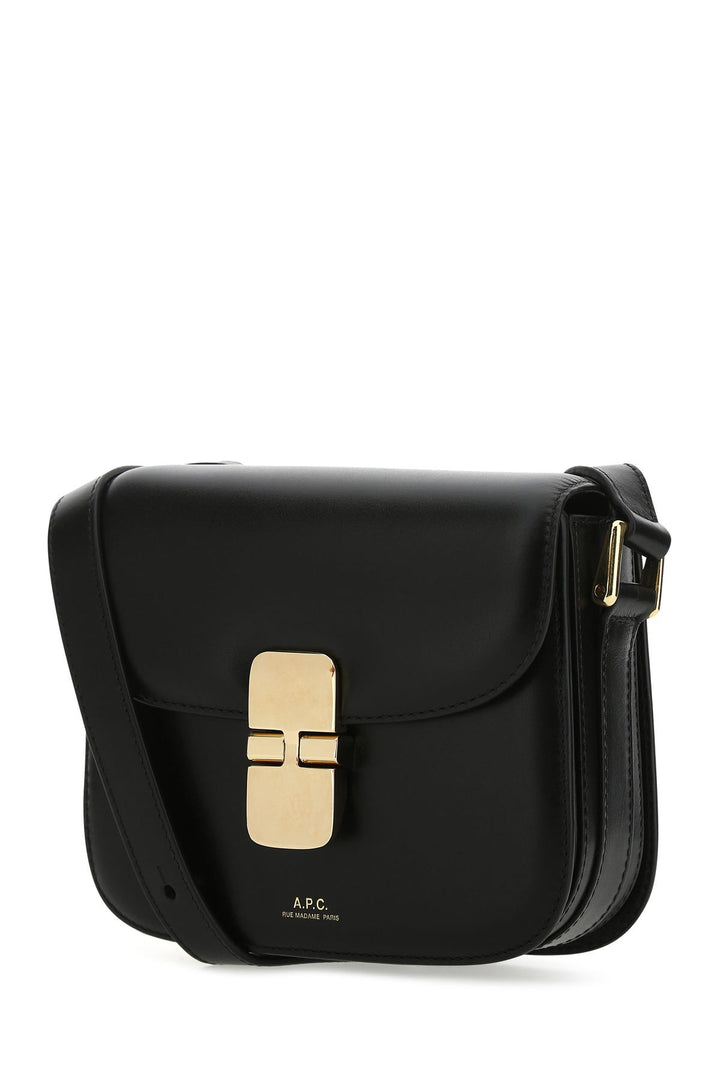 Black leather mini Grace crossbody bag