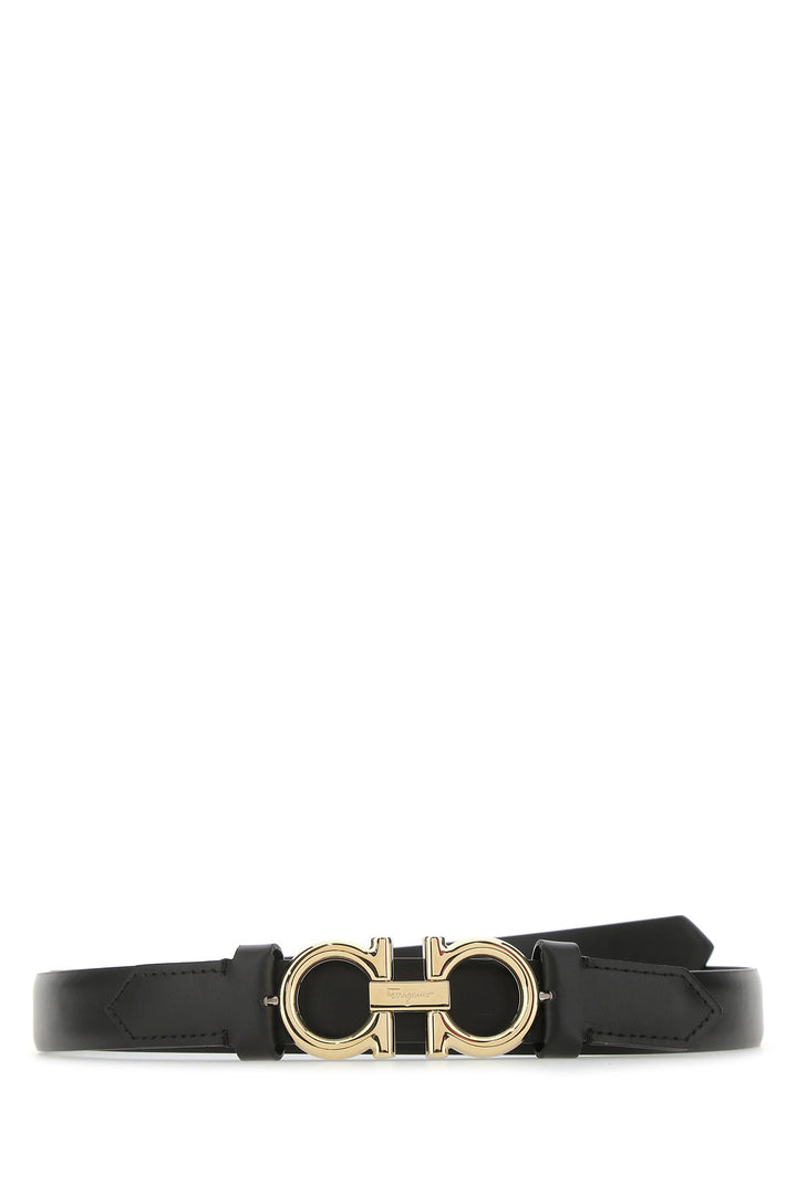 Black leather belt