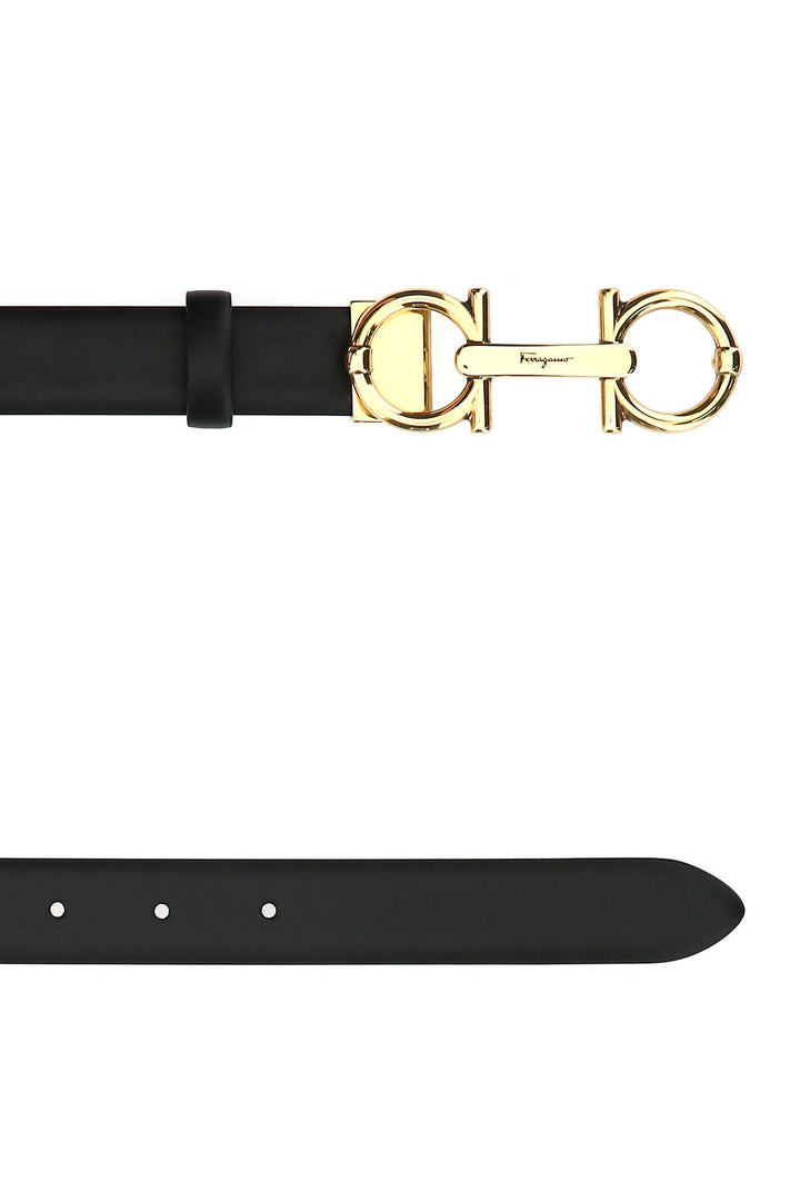 Black leather belt