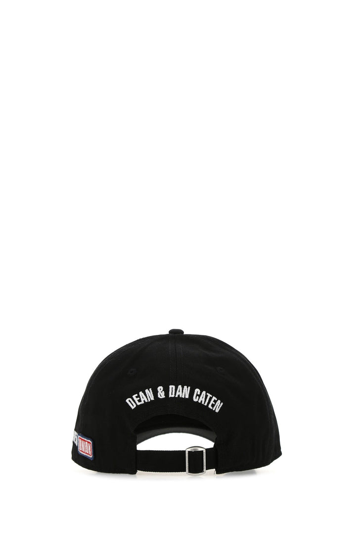 Black cotton baseball cap