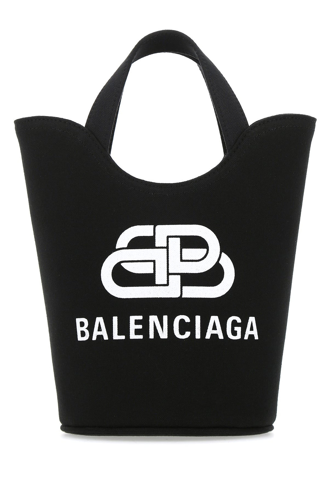 Black canvas Wave XS bucket bag