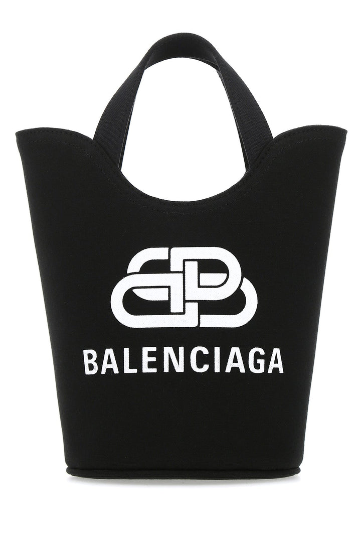 Black canvas Wave XS bucket bag